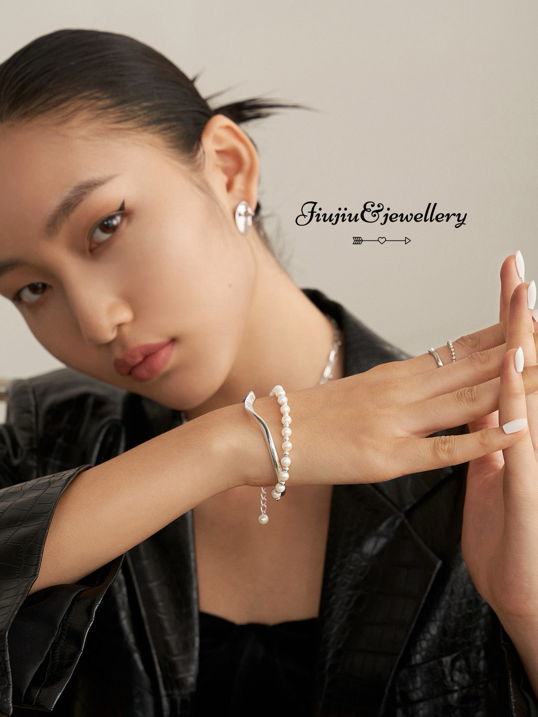 S925 Silver Pearl Bracelet Bangle