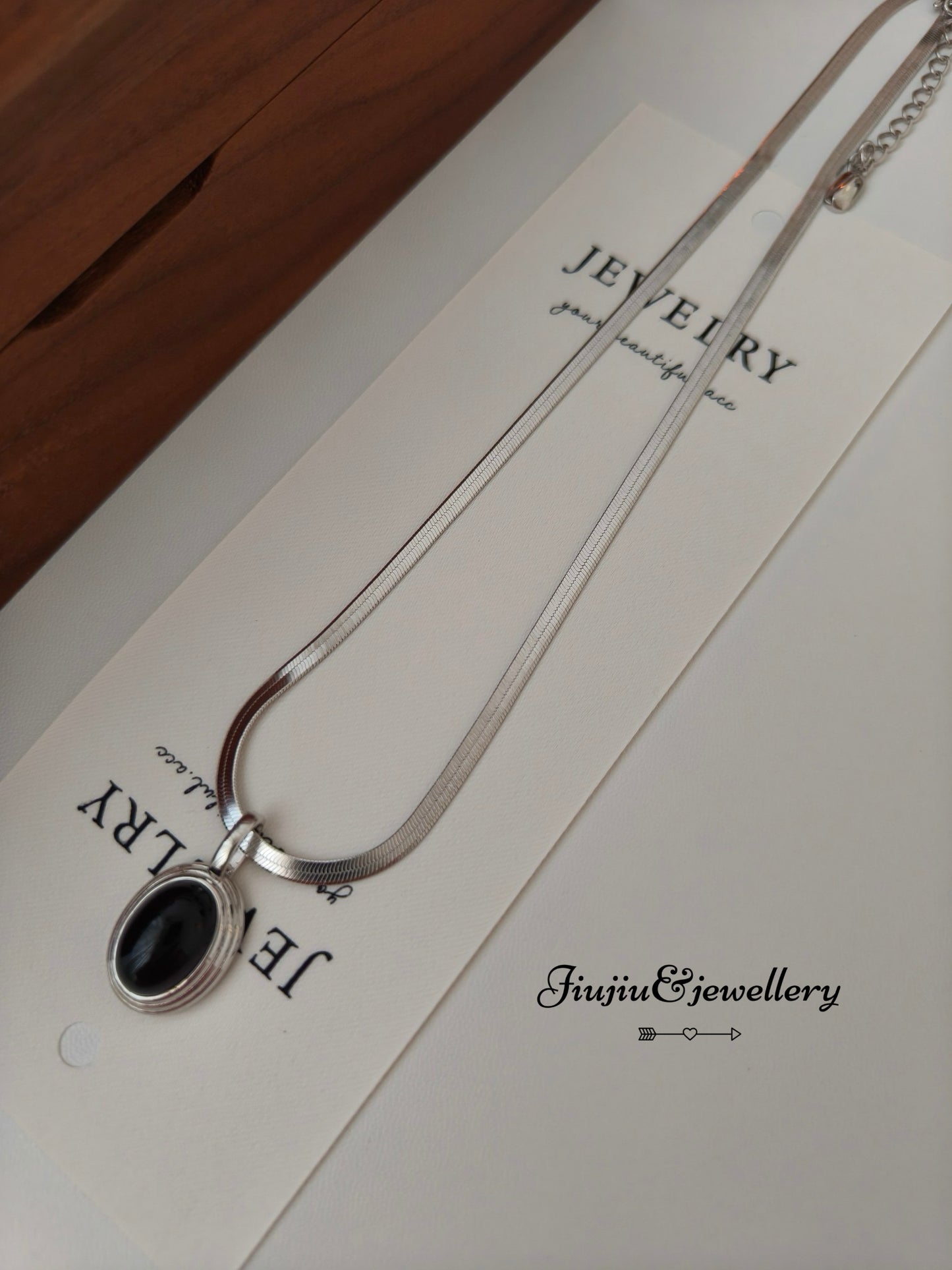 Simple Black Onyx Necklace