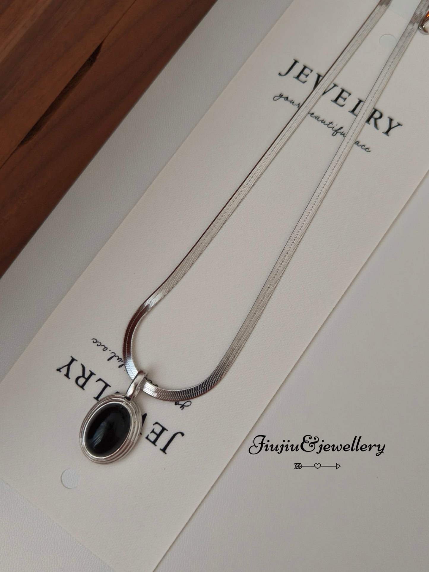 Simple Black Onyx Necklace