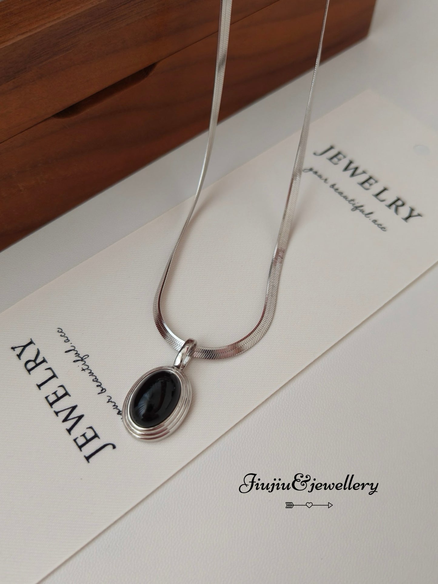 Simple Black Onyx Necklace