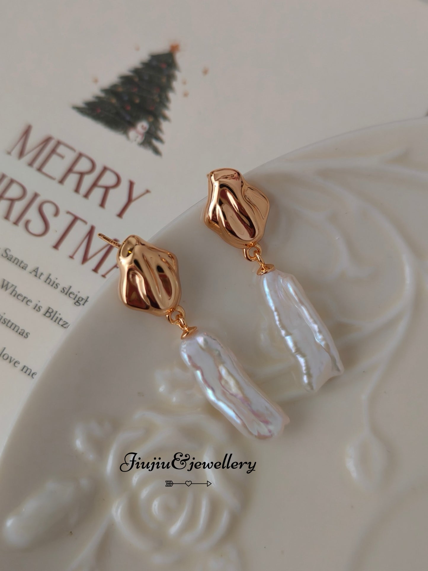 Baroque Long Pearl Earrings