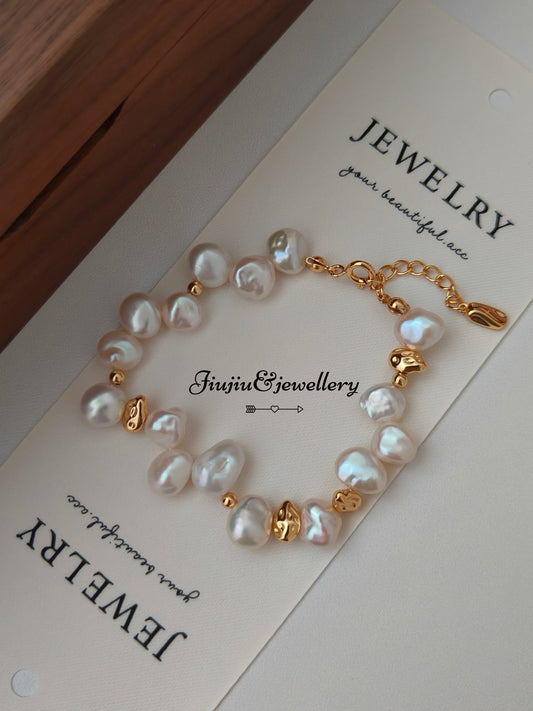 Shaped Freshwater Pearl Bracelet