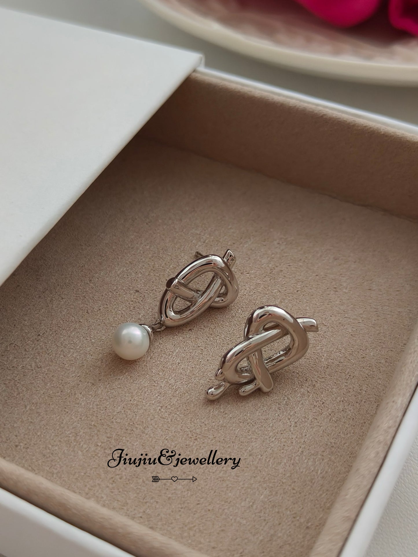 Asymmetric Bow Earrings