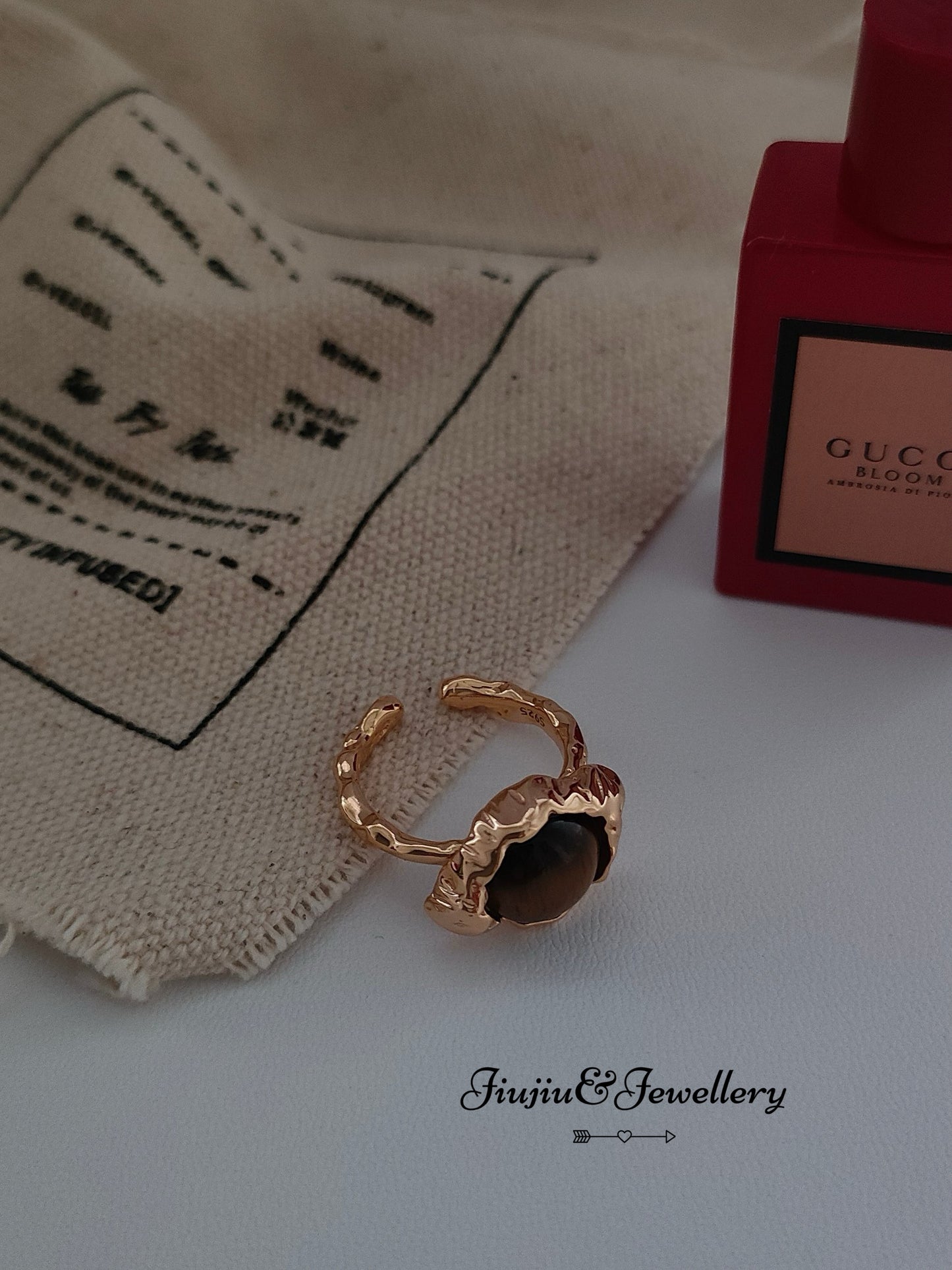 Tiger's Eye Open End Ring