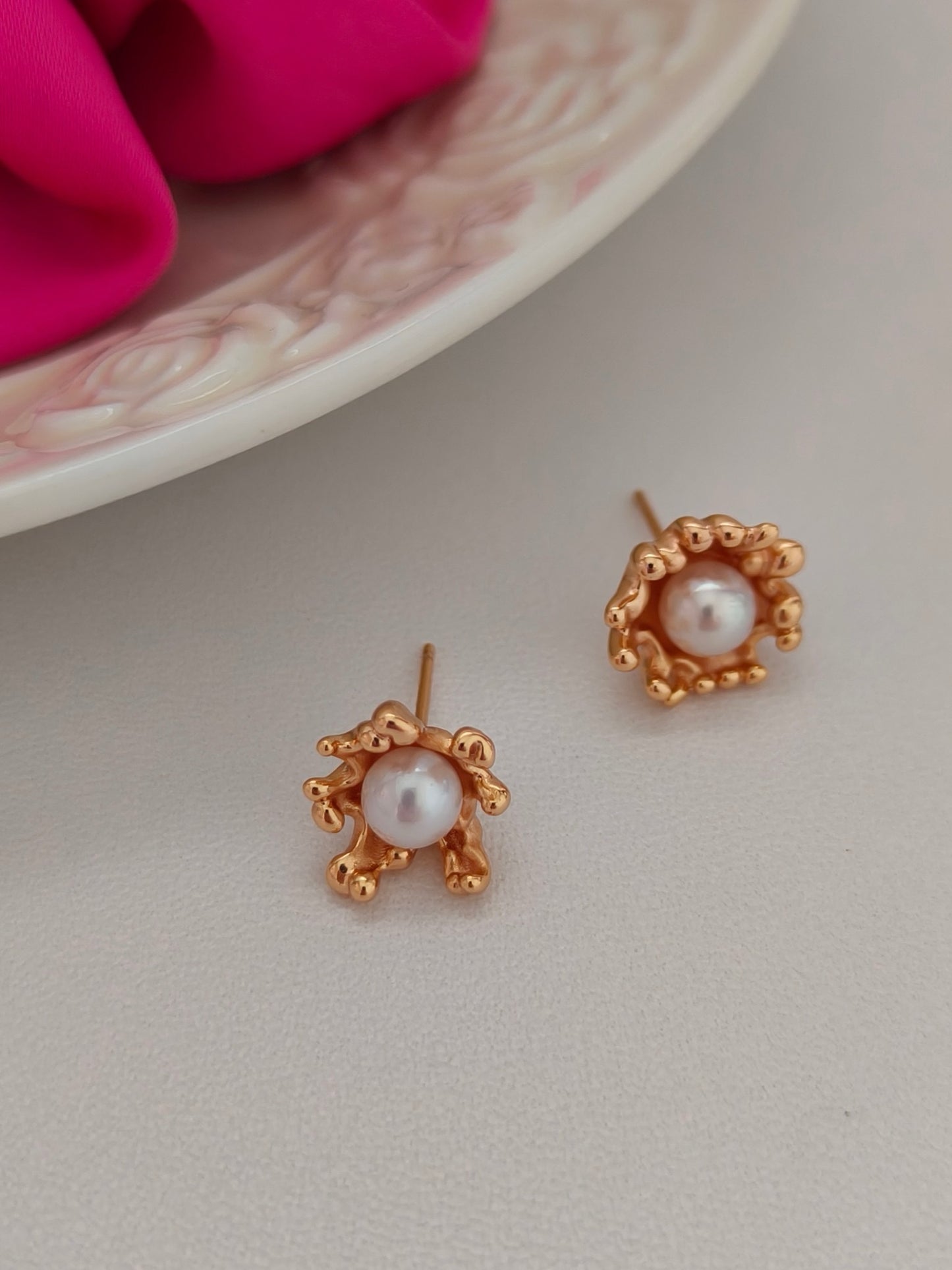 Sunflower Pearl Earrings