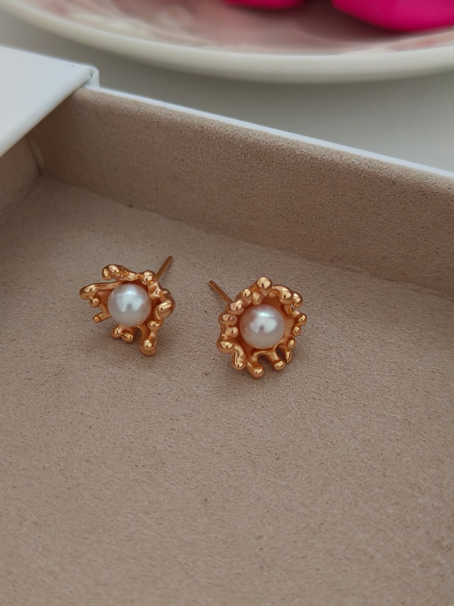 Sunflower Pearl Earrings